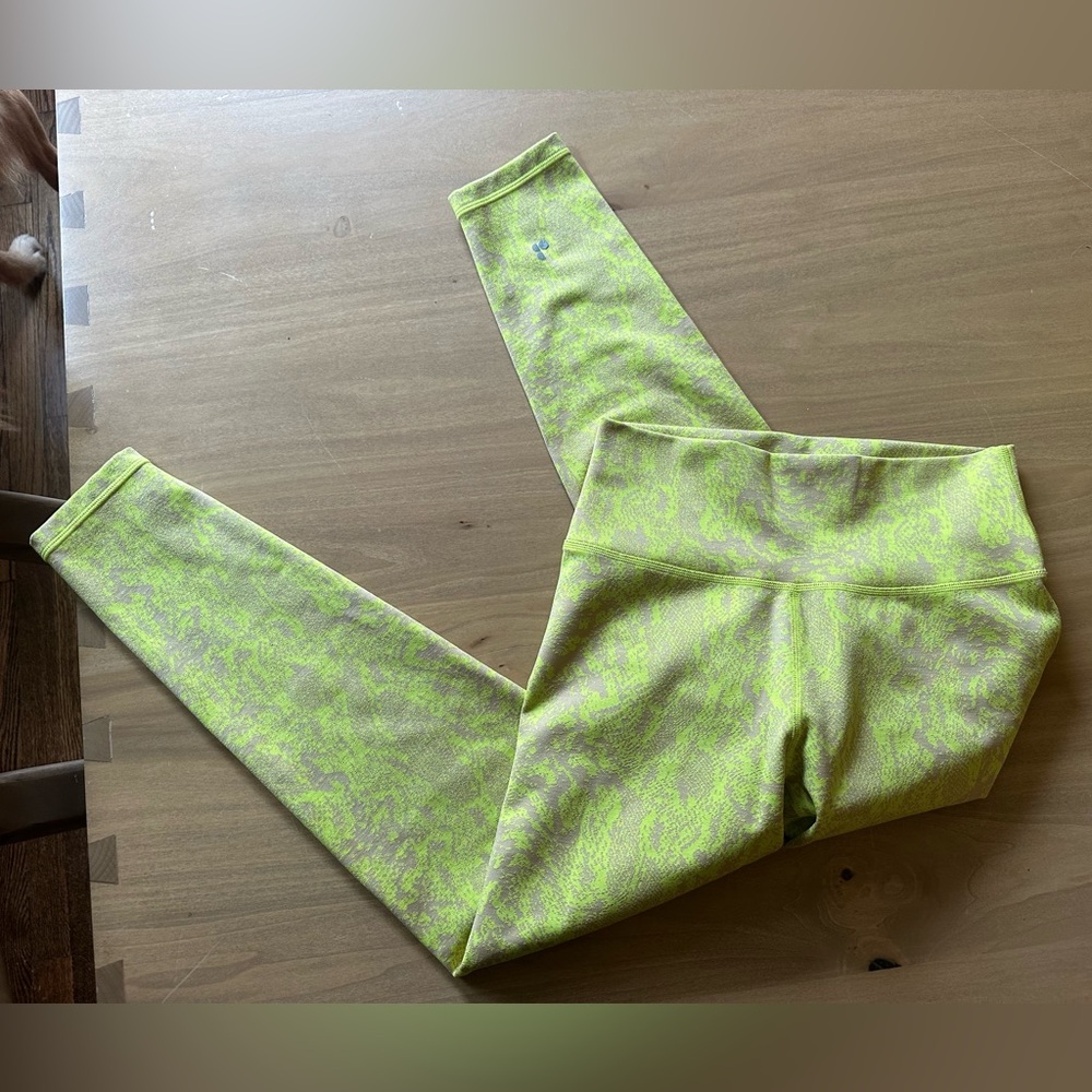 Sweaty Betty Neon and Tan Leggings